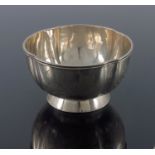 A Chinese export silver bowl, Wang Hing, Canton circa 1910, lobed and conical footed, engraved
