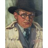 William Walker Telfer F.I.A.L. (Scottish, 1907-1993), Self Portrait, signed l.r., titled, signed and