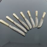 A set of Victorian silver and ivory handled fish eaters, Mappin and Webb, Sheffield 1890