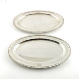 A pair of George III silver meat platters, Paul Storr, London 1801