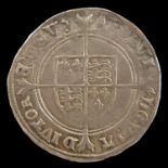 Edward VI Shilling, Fine silver issue facing bust, rose, value XII rev mm Tun, 6.0g