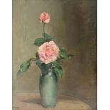 Alice Mary Burton (British, 1893-1968), Pink Rose Study, signed and dated 1968 l.l., titled verso,