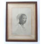 African American interest, a fine portrait drawing