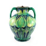 Charles Collis and Liza Wilkins for Della Robbia, a twin handled art pottery vase
