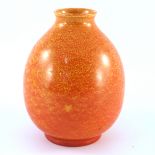 Pilkington, a Royal Lancastrian orange vermilion vase
