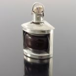 A Victorian silver novelty cigar lighter in the form of a ship's lantern, Lawrence Emanuel,