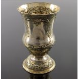 An 18th century German silver gilt cup, Christian Drentwert, Augsburg 1775