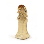 Robert Wallace Martin for Martin Brothers, a salt glazed stoneware figural chess piece