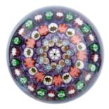 Paul Ysart, a concentric millefiori glass paperweight