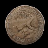 Philip & Mary Groat, 1554-8, Crowned bust of Mary, rev POSVIMVS etc, mm Lis, 1.9g