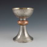A Modernist silver and enamelled chalice