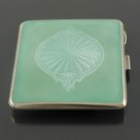 A George VI silver and enamelled cigarette case, William Neale and Son Ltd, Birmingham 1939,