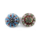 Paul Ysart, a millefiori glass paperweight and a Scottish example,