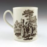 A Worcester transfer printed mug
