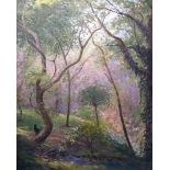 Anthony Baynes (British, 1921-2003), Trees in Sunlight, signed l.l, oil on canvas, 50cm x 40cm, fram