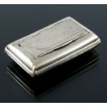 A George III silver snuff box, John Shaw, Birmingham 1814