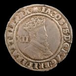 James I Shilling, Second Coinage Fourth Bust 1606-7, mm Escallop, 6.3g