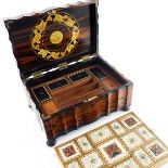 A Victorian coromandel work box