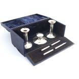 An Edwardian silver desk set, James Deakin and Son, Chester 1908