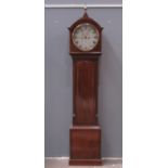 R.. Logie, Edinburgh, a 19th Century Scottish strung mahogany longcase clock, circular painted