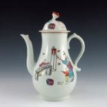 A Worcester polychrome coffee pot