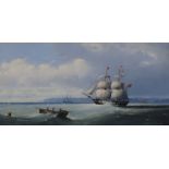 Michael Matthews (British, 1933), A Barque and other Shipping on the Mersey; A Brig Embarking on a