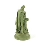 John Flaxman for Wedgwood, a green Jasperware ches