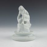 John Flaxman for Wedgwood, a cream jasper ware chess piece, designed circa 1783, modelled as a pawn,