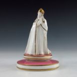 John Flaxman for Wedgwood, a porcelain chess piece, designed circa 1783, modelled as a bishop, white