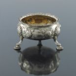 A George III silver salt cellar, David and Robert Hennell, London 1763