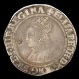 Elizabeth I Shilling, 1560-1 Second issue without rose or date, beaded inner circles, mm cross/cross