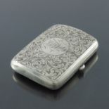 A Victorian silver cigarette case, William Neale, Chester 1901