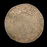Charles I Crown, Truro mint, 1642-3 king holds sword, sash flies out, 29.4g
