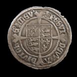 Henry VIII Groat, First Coinage 1509-26, bearing Profile head of Henry VII, mm Portcullis, 3.0g