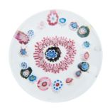 Clichy, a small concentric millefiori glass paperweight