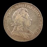 George I Crown, 1726 TERTIO small roses & plumes in angles, rare