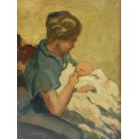 William Walker Telfer F.I.A.L. (Scottish, 1907-1993), Mother & Child, signed l.l., titled verso, oil
