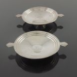 A pair of Art Deco silver twin handled dishes, Barker Brothers, Birmingham 1935