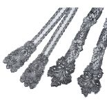 Antique Lace: A 19th century Youghal needle lace lappet, quite narrow with wider, oval ends, worked