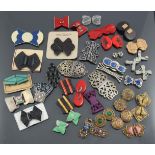 A large collection of dress buckles, from c 1900 to 1940, with a great many designed as bows, four