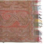 A very fine Paisley or French Long Shawl, with a very tight weave, a red cross to the centre, intric