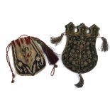 Two Turkish Ottoman bags, the first 1850’s to 70’s when the fashion prevailed for shoes and accessor