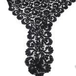 A quantity of black lace shawls, collars and flounces, a mix of machine lace and handmade pieces, to