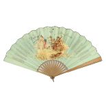 A large paper advertising fan for 1893, issued by the Dufayel Company of departments stores, Paris a