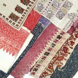 Moroccan embroideries, perhaps 19th century Fes, and additional embroidered fragments: To include a