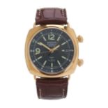 Panerai, a limited edition 18ct rose gold Radomir Alarm GMT wrist watch