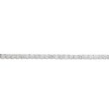 An 18ct white gold brilliant-cut diamond line bracelet