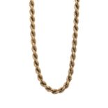 A 1970s 9ct gold rope-twist necklace