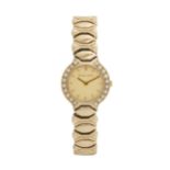 Bueche Girod, a 9ct gold diamond bracelet watch