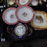 Pair of Sevres comports, Aynsley ware cups and sau